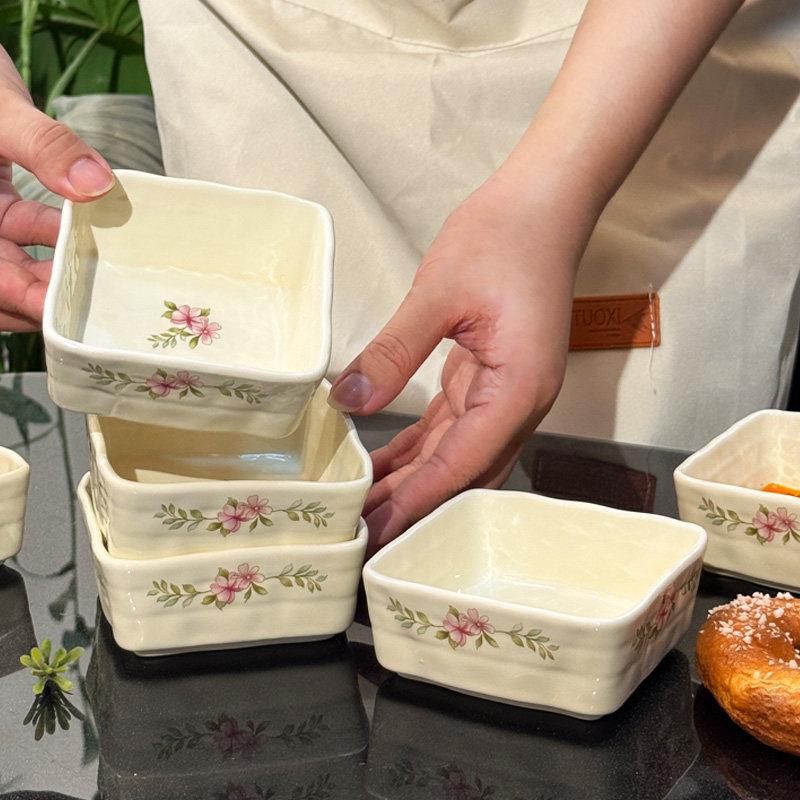 景德镇陶瓷家用蘸料碟精致蘸酱碟新款味碟小吃小菜碟蘸料碗骨头小