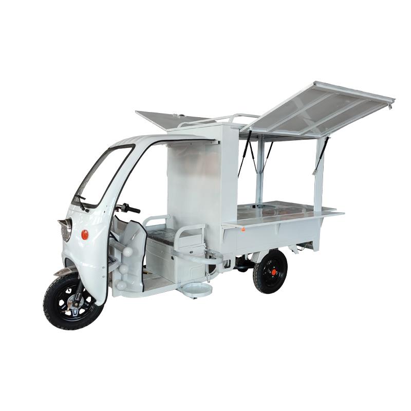电动三轮车摆摊车快递移动折叠小吃炸串摆摊创业夜市早餐推车定制