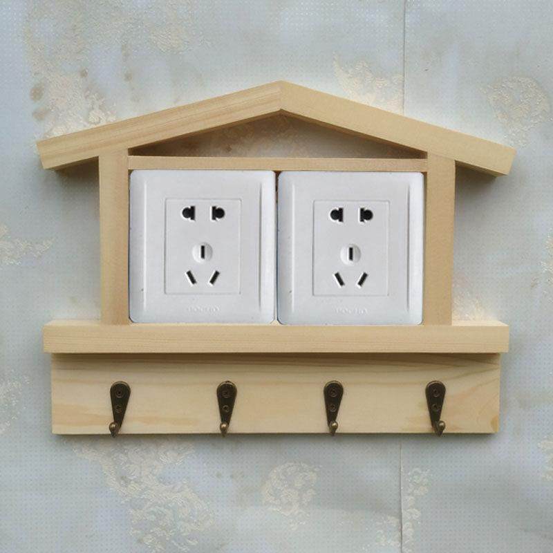 实木开关贴墙贴家用保护套创意插头两连开插座装饰双开关贴可定制,家居饰品,开关贴,淘宝优惠券,粉丝福利购,淘宝优惠卷
