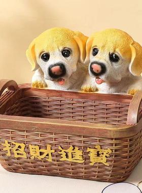 特大号狗狗钥匙收纳摆件大容量客厅茶几遥控器入户鞋柜进门口摆放
