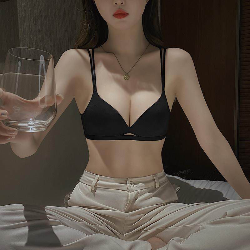 无痕内衣女士小胸聚拢薄款夏季2024新款收副乳防下垂文胸品牌套装