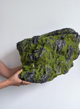 仿真青苔泡沫石头造景室内庭院假山舞台装饰品苔藓假石头道具摆件