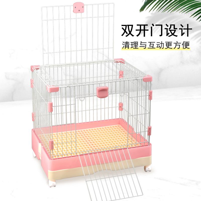 抽屉兔笼自动清粪室内养殖笼豚鼠兔子笼荷兰猪宠物笼子别墅防喷尿