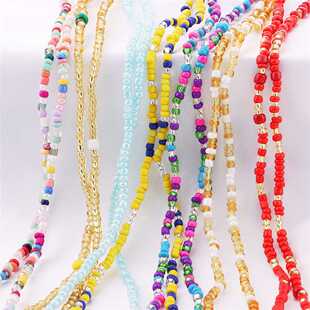 极速Boho Colorful Waist Beads Chains Summer African Belly Be