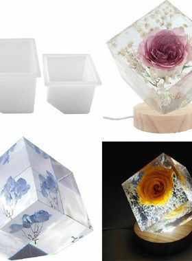 DIY Square Silicone Resin Mould Square Cube Molde Silicone A