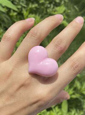 New personality love ring ins tendy fashion solid color love