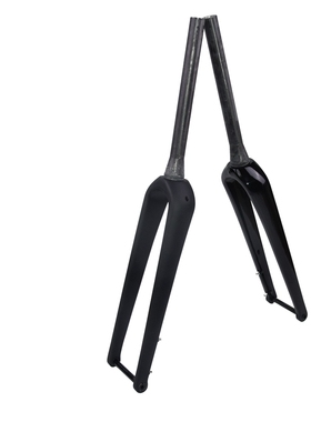 包邮新品公路车自行车前叉碳纤维砾石越野筒轴平碟刹锥管硬叉