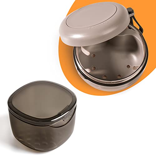 Denture Case Kit - 2 Pack - Definitely No-Leak Denture Bath