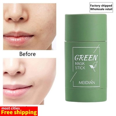 Green Tea Cleansing Clay Stick Mask Acne Beauty Skin Moistur