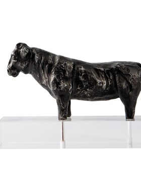 Rzone 现代简约抽象牛摆件高级感时尚创意设计师样板房桌面装饰品