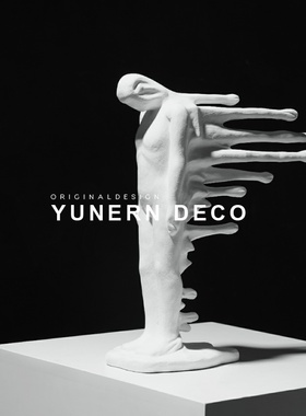 现代轻奢高端办公室人物雕塑摆件创意桌面摆设艺术工艺品软装饰品