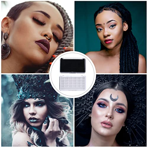 Lurrose 2pcs Empty Eyeshadow Palette  24 Grids Diy Lipstick