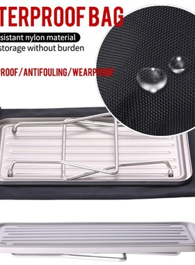 1pc Titanium Foldable Table Camping BBQ Grill Grate Ultralig