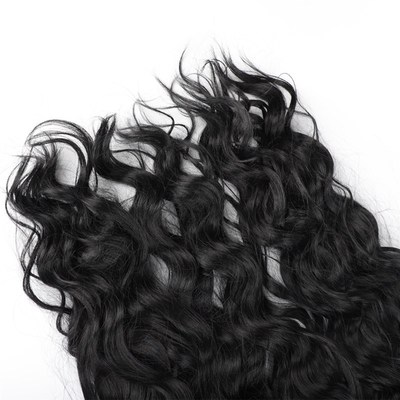 Synthetic Curly Hair Weave Bundles Natural Color Synthetic H