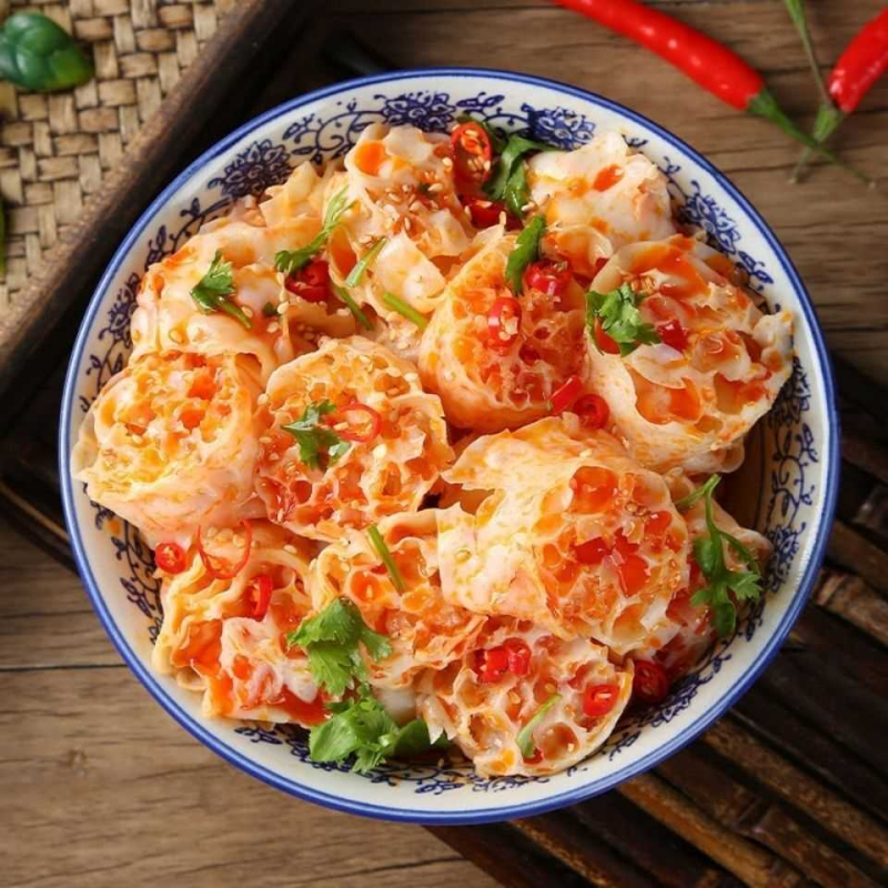 面藕燕麦筋素肥肠吸汁面藕圈网红面藕凉皮速食火锅凉拌