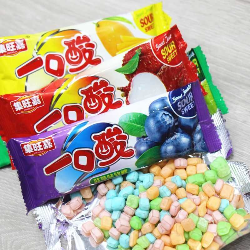 一口酸软糖儿童糖果8090后怀旧零食儿时回忆多味橡皮qq糖包邮批发