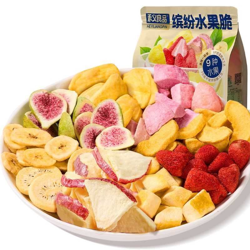 9种水果脆100g水果脆片混合冻干蔬果脆网红休闲混装零食果蔬脆片