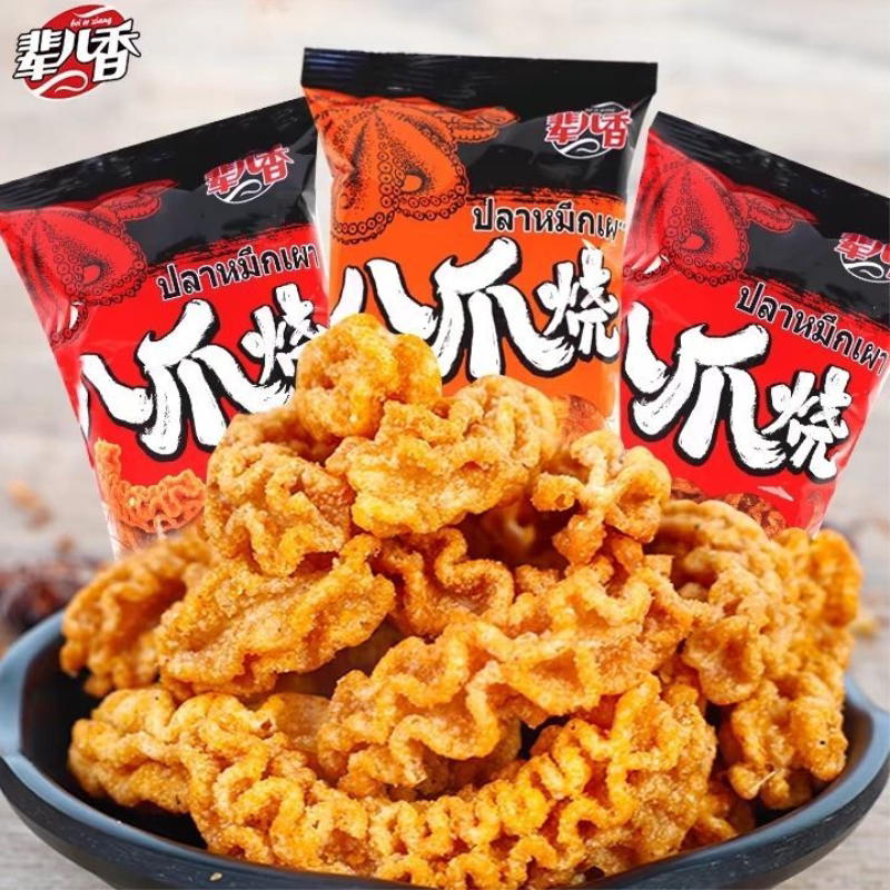辈儿香八爪烧零食网红麻辣锅巴8090比萨薯片休闲怀旧食品小吃