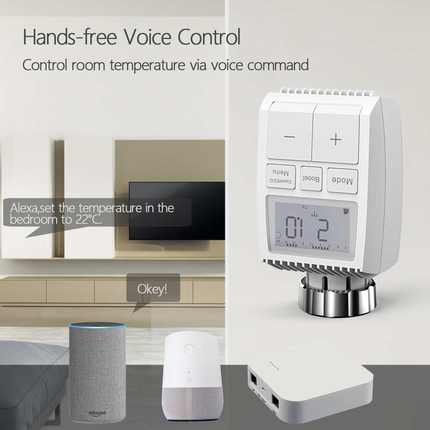 zigbee温控器智能暖气片电子恒温阀室内温度控制调节涂鸦智能家居