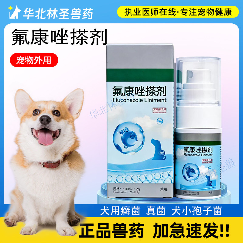 宠物氟康唑搽剂狗狗皮肤病专用狗癣真菌感染小孢子菌