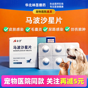 麻佛马波沙星片猫咪狗癣脓皮症皮肤瘙痒外伤感染泌尿道宠物消炎药