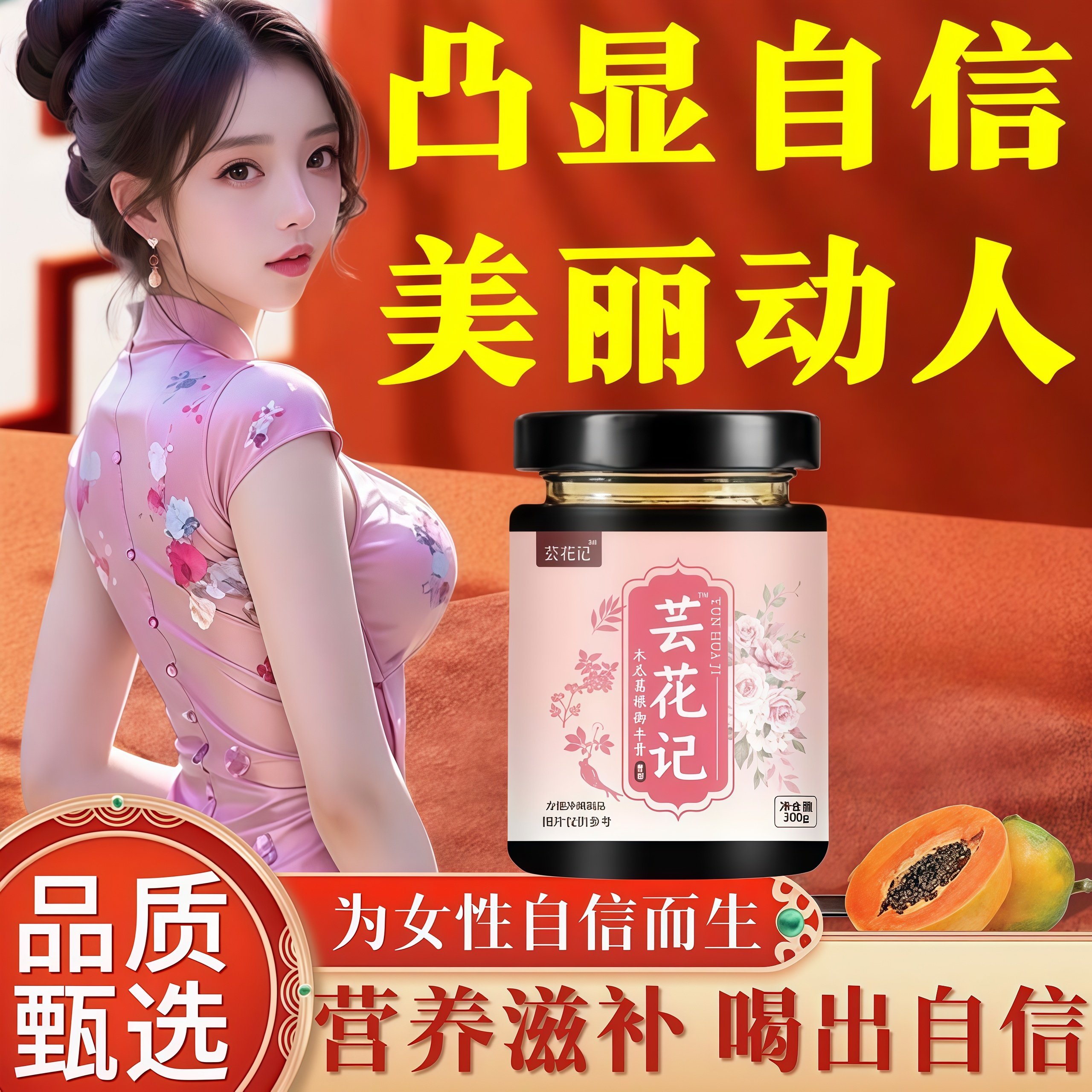 芸花丰妙记内服膏滋莹曼葛根御丰膏丰满挺拔重拾迷人曲线