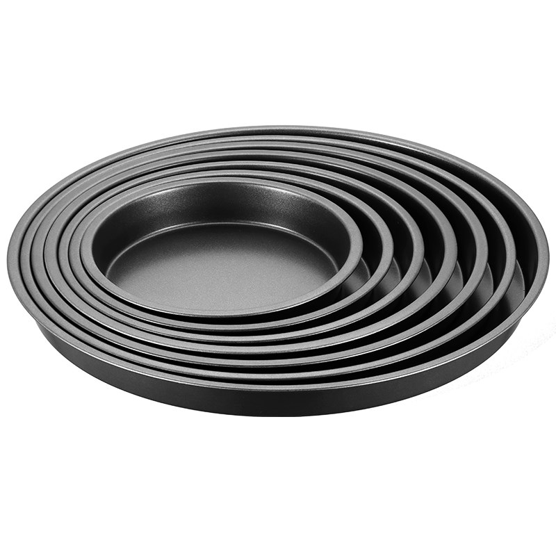 热销披萨盘饼底烤盘家用烤箱用具6/8/9/10寸不沾蛋糕模具厨房烘焙