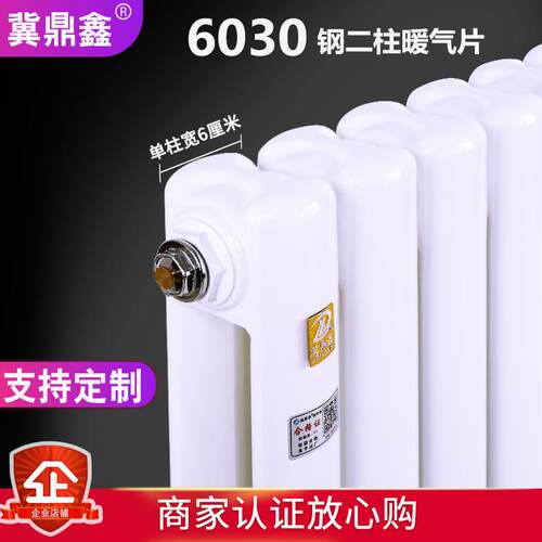 6030型钢制暖气片 彩钢二柱壁挂式冀鼎鑫散热器 集中供热工程用
