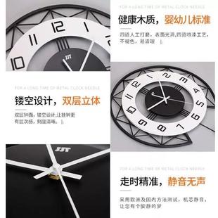 个性 北欧钟表挂钟客厅家用时尚 创意大气时钟简约现代表艺术石英钟