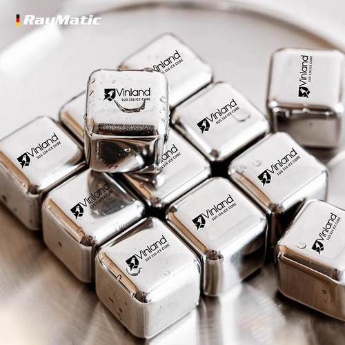 冰块食品级316不锈钢威士忌制冰神器模具收纳盒冰球金属冰粒冰冻