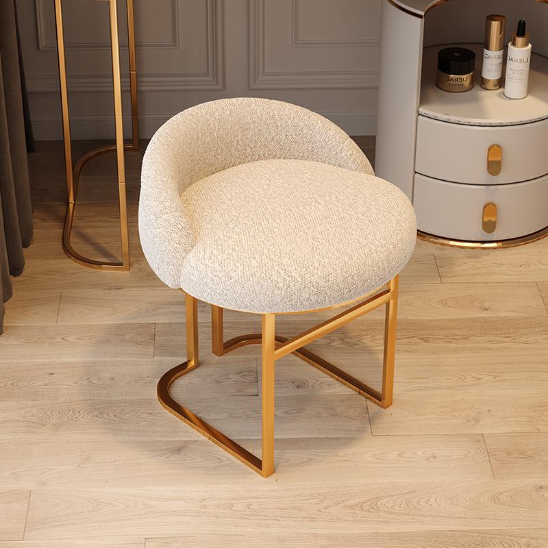 轻奢化妆凳子ins 卧室简约现代网红软座靠背北欧化妆台椅子设计感