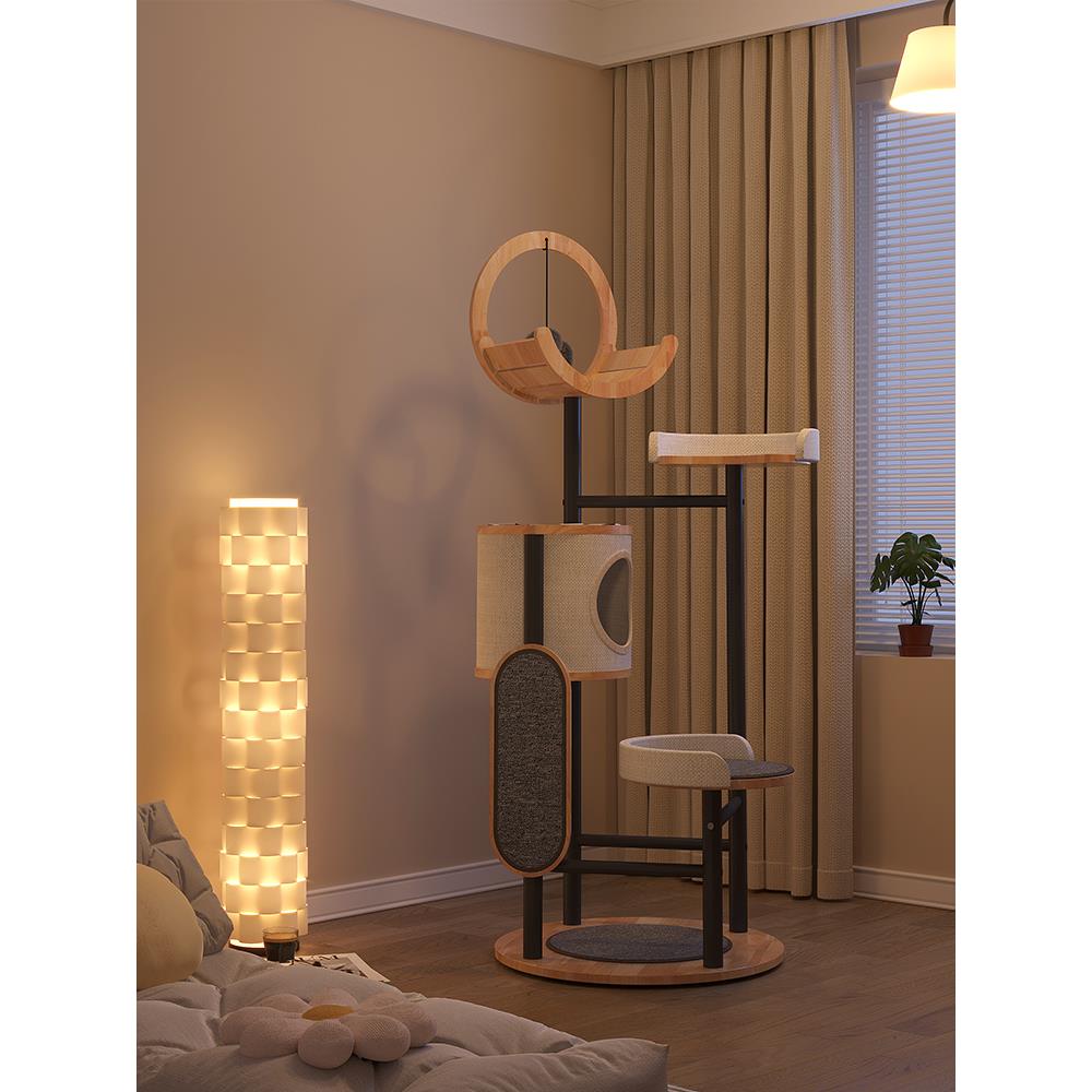 喵赞猫爬架猫窝猫树一体不占地小户型猫咪猫架子猫抓架猫抓板实木