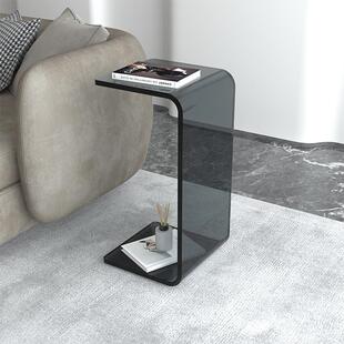 北欧轻奢压克力边几简约现代角几设计师沙发边桌异形小茶几矮桌