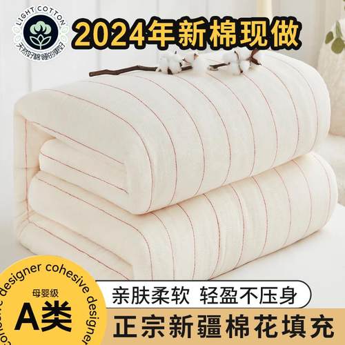 新疆长绒棉春秋被芯保暖手工一级可定做棉花被全棉棉絮垫被棉被芯