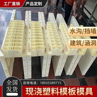 .现浇塑料模板混凝土建筑模具挡墙涵洞框架梁水渠管廊塑钢厂家模
