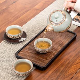 醒龙哥窑小茶杯单杯家用品茗杯个人杯开片可养陶瓷功夫茶具主人杯