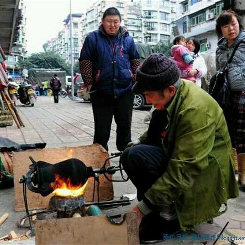 直销旧老式手摇爆米花机玉米大米膨化机炸花机大炮火烧爆米花机干