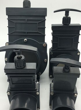 热销UPVC塑料PVC房车排污闸阀插板阀塑胶拉板阀DN40506375100 110