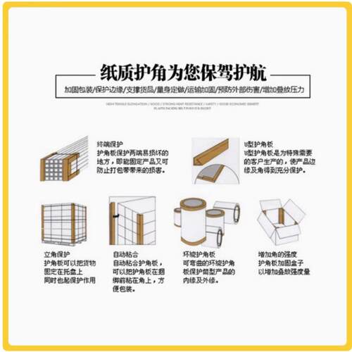 热销纸护角 30-40-50-60-70-80-90-3-4-5 mm 湖北武汉托盘纸箱打