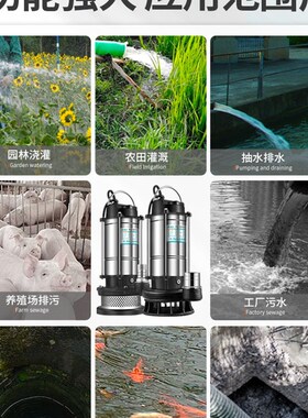 热销一潜水泵20家用844自吸高绿扬程2抽水泵农用排污泵灌污水溉泵