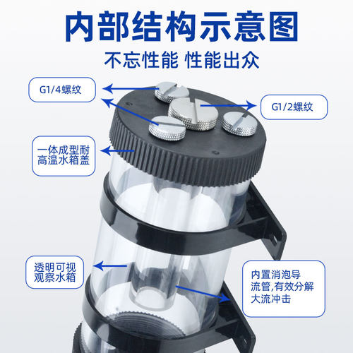 热销盈博透明压克力直出 水箱 直径70mm长150 240 260mm 工业水冷
