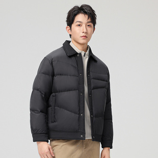 秋冬季爆款男羽绒服外套高品质保暖加厚夹克短款翻领外套保暖外套