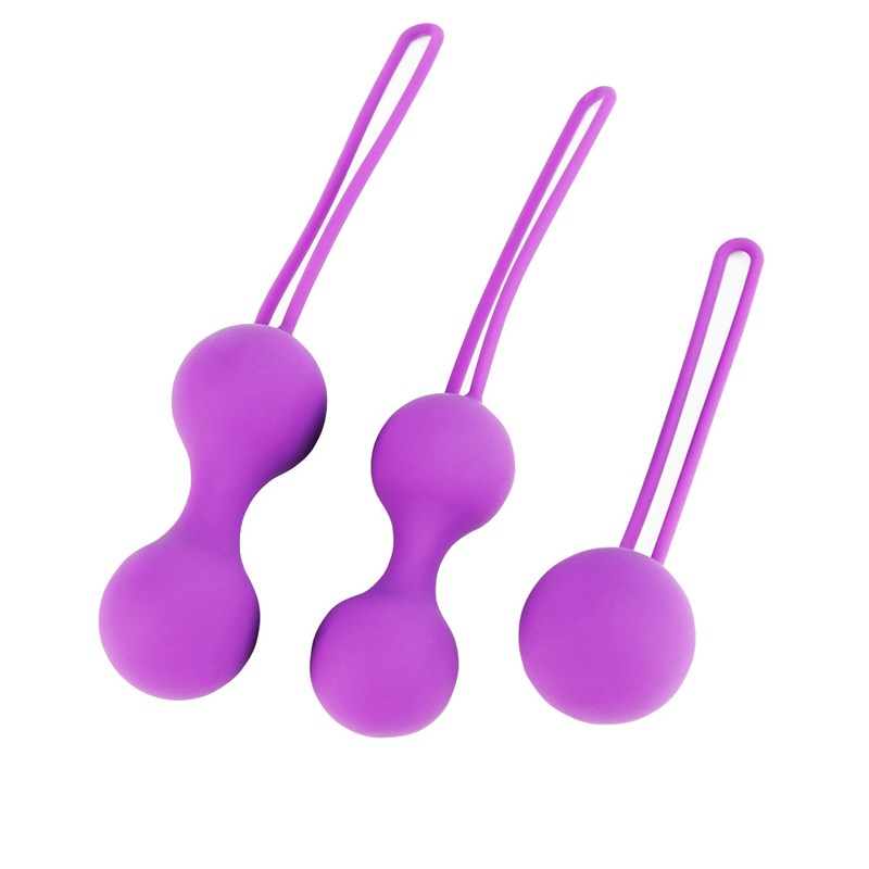 新品Silicone three piece vaginal dumbbell adult products fem