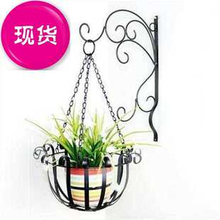 外壁挂墙上悬挂绿花 绿萝凉台欧式 极速f 卧室铁艺窗办公室壁挂式