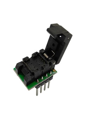 DF8 ;烧录座 8-pa1 WSON 8&timNes6mm 翻盖N探针测 试座 .27间距d