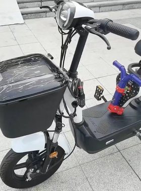 电动自行摺叠瓶车後前置物防水带锁封闭安全帽防盗加大号车筐篮篓