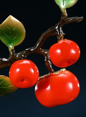 柿柿如意鹿摆件全铜鹿葫芦招财福禄客厅高端大气工艺乔迁新居礼品