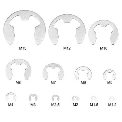 极速290Pcs/Set E Clip Circlip Washer Assortment Kit Stainles