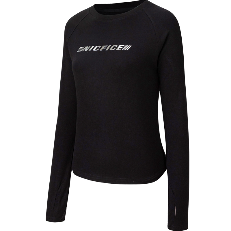 杨丽萍春秋曳步舞广场舞长袖上衣 新款运动跑步健身打底衫表演服