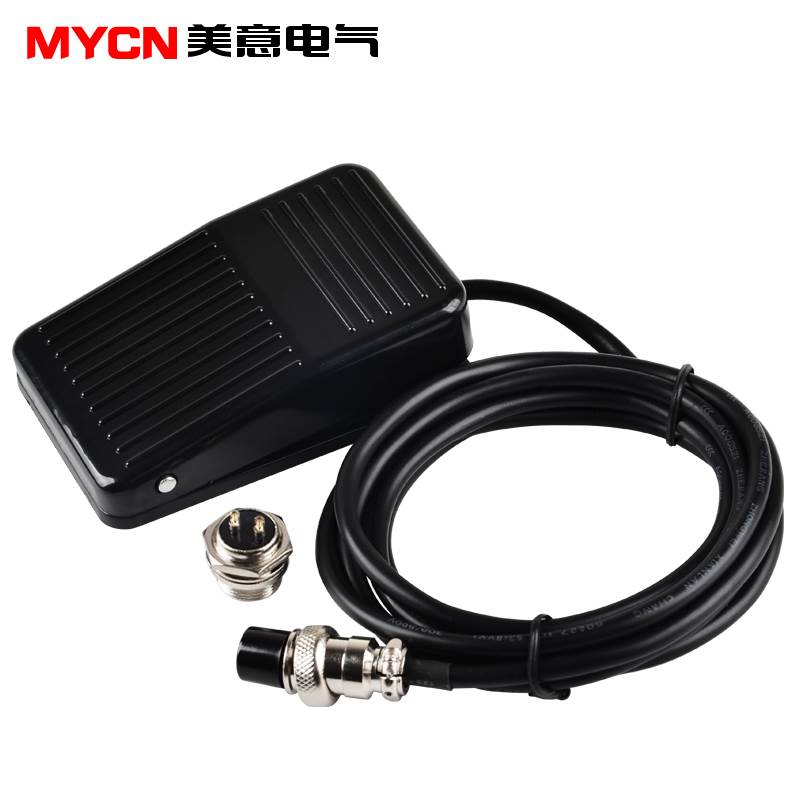 脚踩开关TFS-1脚踏踏板220v行程限位电机电源单控配件线2米带插头